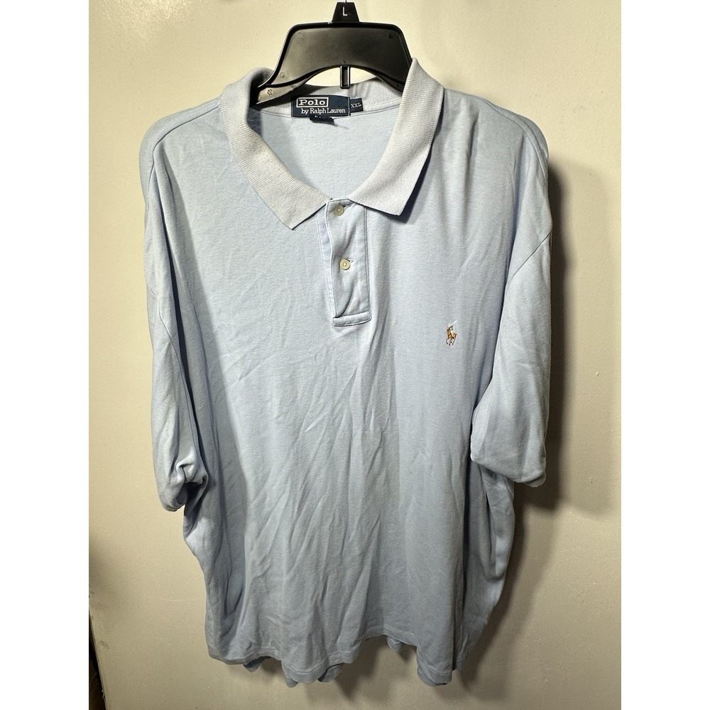 Polo Ralph Lauren Classic Polo Shirt Short Sleeve blue Men's Size XXL